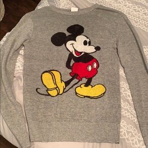 Disney small Gray Mickey Mouse sweater!